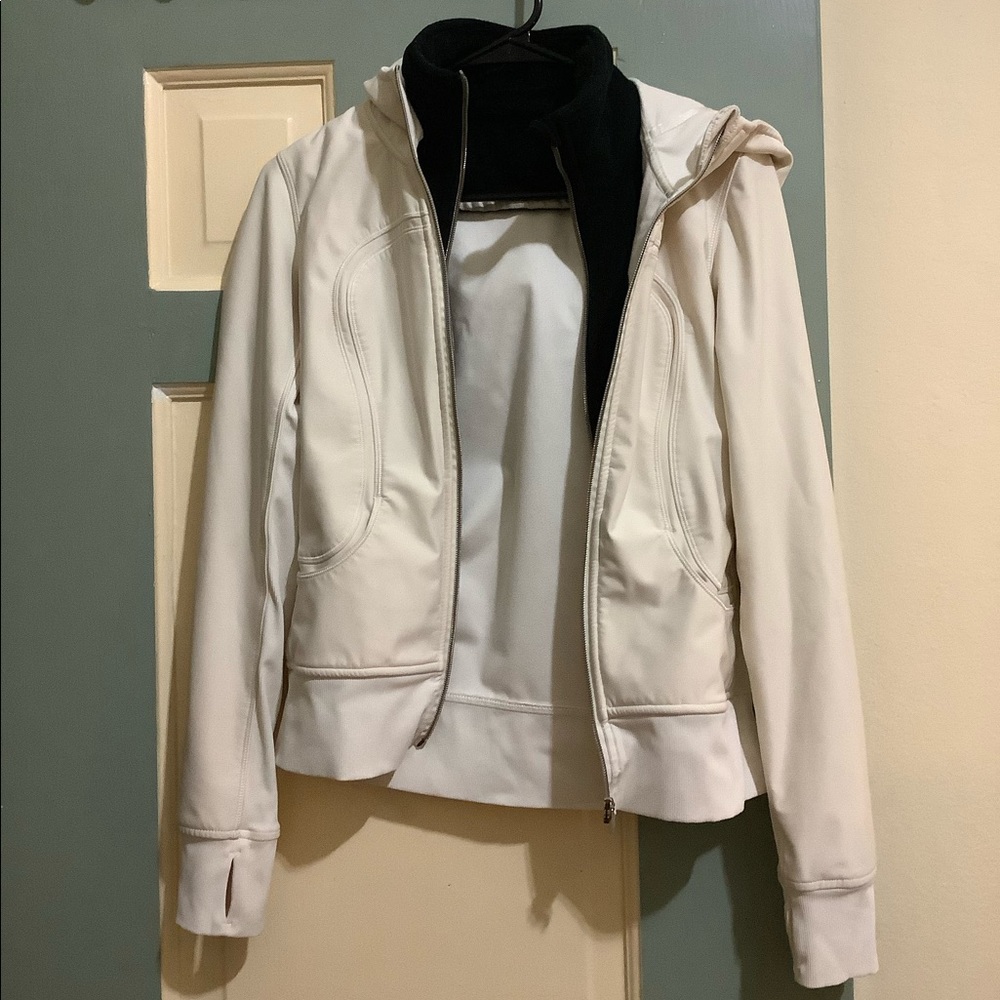 ❌SOLD❌Lululemon Uba fleece jacket ivory size 2